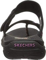 Skechers Women's Reggae-Zig Swag Flip-Flop, Black, 9.5 M US