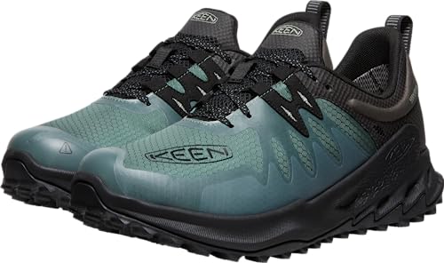 KEEN Men's Zionic Low Height Waterproof All Terrain Hiking Shoes, Dark Forest/Black, 8.5