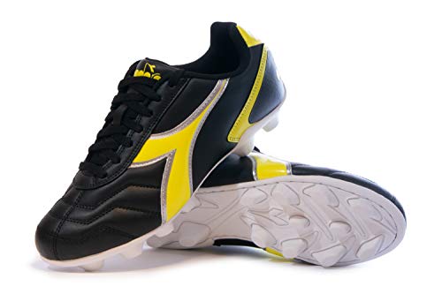 Diadora Men's Capitano MD VS Outdoor Soccer Shoes (12.5, Black/Yellow)