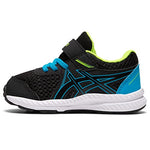 ASICS Baby Boy's Contend 7 TS (Toddler) Black/Digital Aqua 9 Toddler M