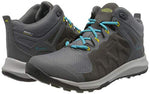 KEEN Women's High Rise Hiking Boots, Black Steel Grey Bright Turquoise 003, 8.5 UK