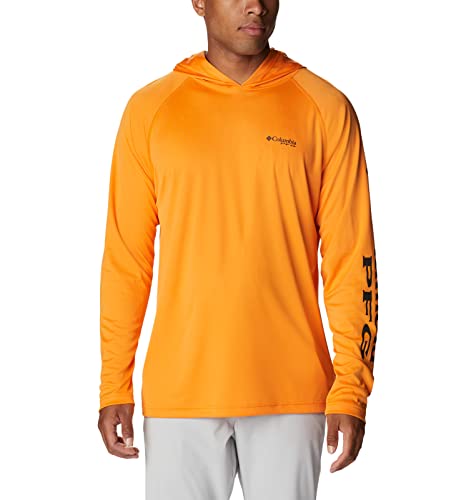 Columbia Men's Terminal Tackle Hoodie, Orange Blast/Black Logo, Medium