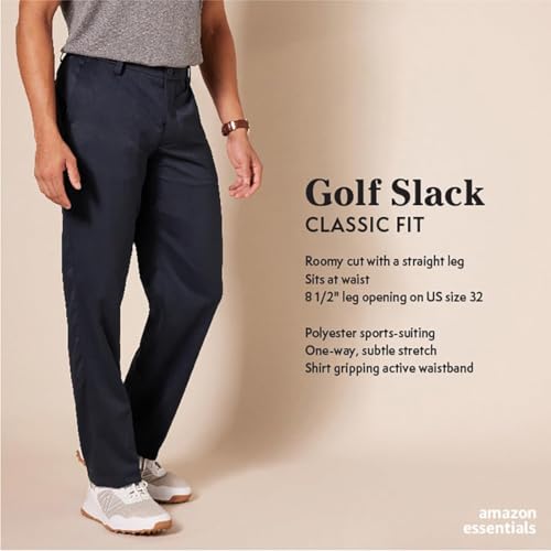 Amazon Essentials Men's Classic-Fit Stretch Golf Pant (Available in Big & Tall), Khaki Brown, 31W x 30L