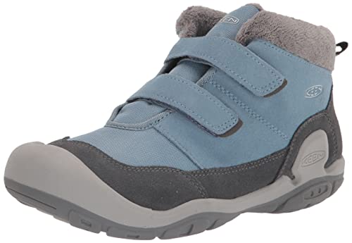 KEEN Knotch Chukka DS Mid Height Insulated Boots, Magnet/Blue Shadow, 7 US Unisex Big Kid