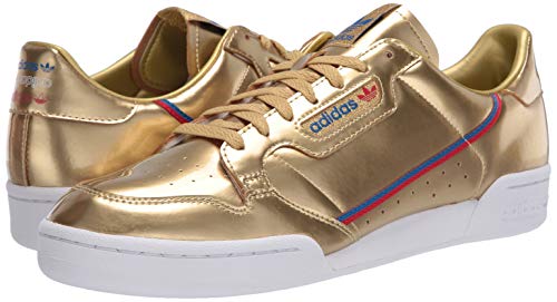 adidas Originals Men's Continental 80 Sneaker, Gold Metallic/Crystal White, 5 M US