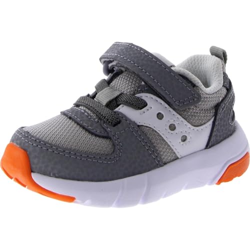 Saucony Jazz LITE 2.0 Sneaker, Grey, 10.5 US Unisex Little Kid