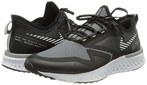 Nike Womens Odyssey React 2 Shield Womens Bq1672-003, Black/Metallic Silver-cool Grey, 6.5