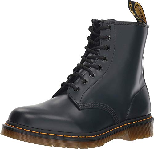 Dr. Martens Unisex 1460 Smooth Leather 8 Eye Boot, Navy, 11 Women/10 Men