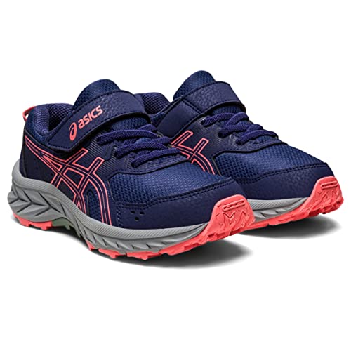 ASICS Kid's PRE Venture 9 Pre-School Running Shoes, K11, Indigo Blue/Papaya