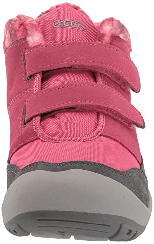 KEEN Knotch Chukka DS Mid Height Insulated Boots, Fruit Dove/Black, 10 US Unisex Little Kid