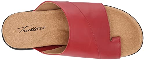 Trotters Women's Flat Sandals, Dark Red, 9.5 Wide