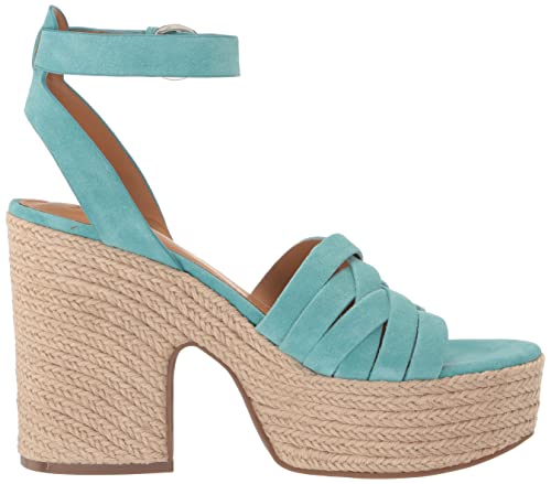 Marc Fisher LTD Women's Oaten Wedge Sandal, Medium Blue 420, 5