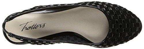 Trotters Women's Lucy Flat, Black Suede, 8.5 N US