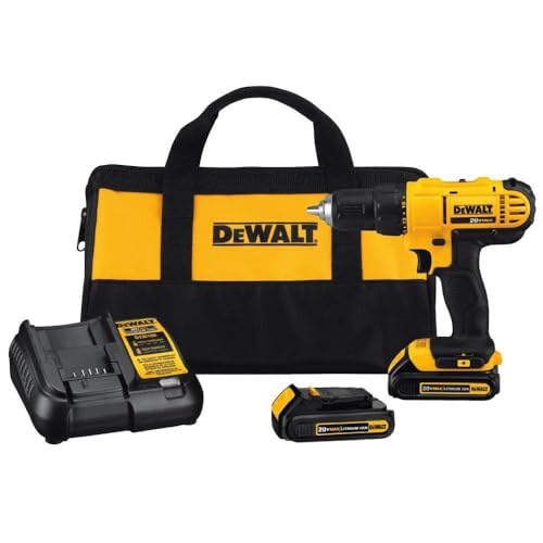 DEWALT 20V Max Cordless Drill/Driver Kit, 2 Batteries and Charger Included (DCD771C2)