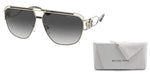 Michael Kors Vienna MK1102 10148G Light Gold/Grey Gradient 61MM Aviator Sunglasses for Women + BUNDLE With Designer iWear Eyewear Kit