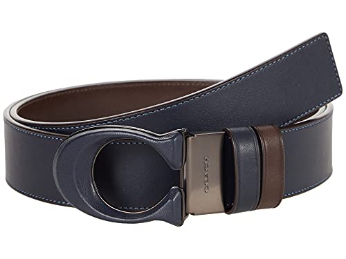 Coach 38 mm Reversible Leather Inlay C Buckle Belt in Sport Calf Midnight Navy/Mahogany One Size