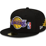 New Era LA Los Angeles Lakers 59FIFTY 17x NBA World Champions Count The Rings Fitted Cap, Hat (US, Numeric, 8, Black)
