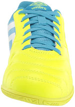 Umbro Men's Sala 5 IC Indoor Soccer Shoe, Yellow/Whie/Blue, 9
