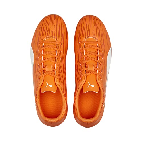 PUMA Mens Rapido III Firm, Artificial Ground Soccer Cleats , Dragon Fire-PUMA Mens White-Chili Powder-PUMA Mens Black, 11.5