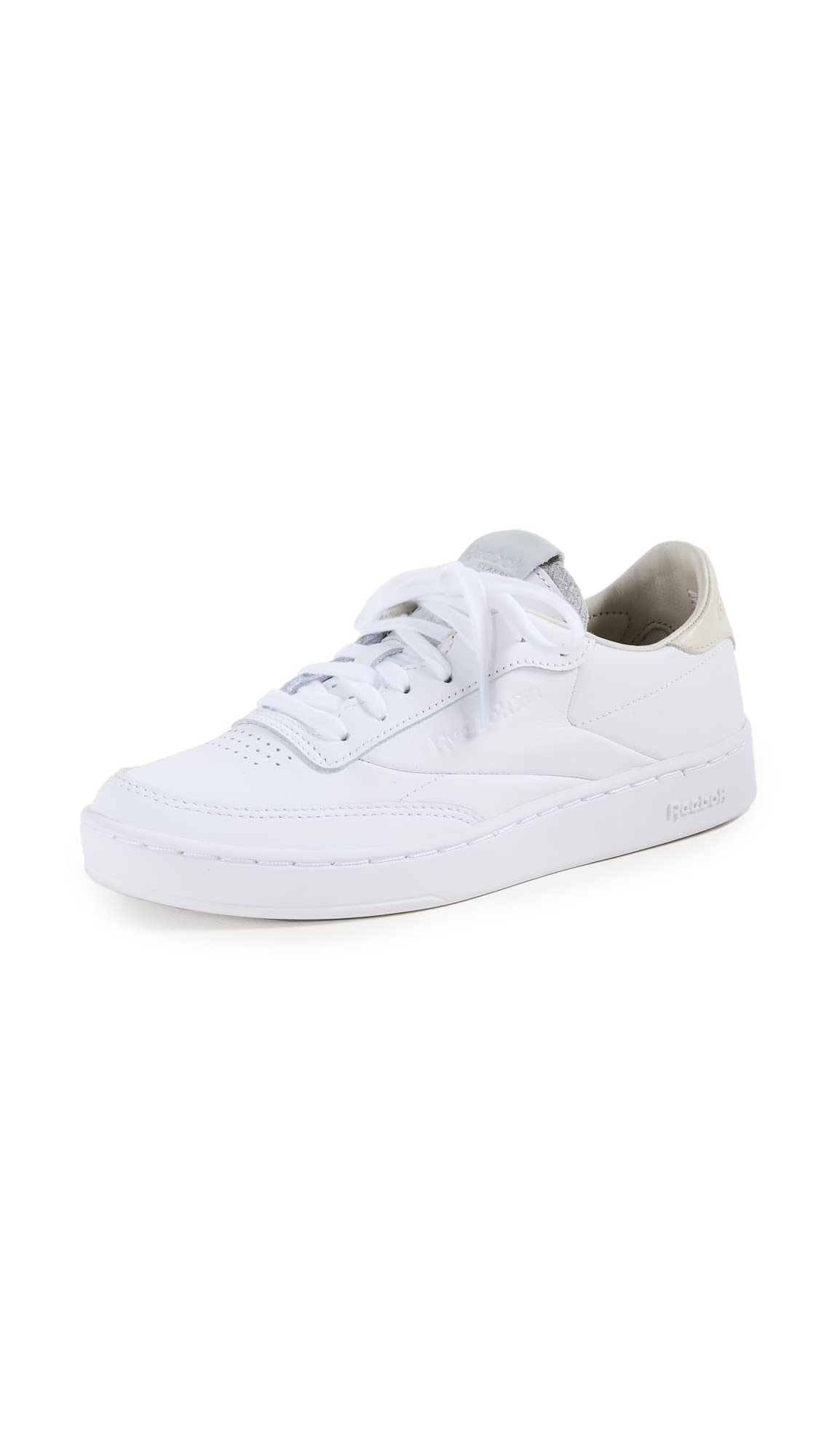 Reebok Women's Club C Clean Sneakers, White/Alabaster, 6 Medium US