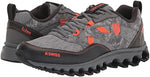 K-Swiss Men's Tubes 200 Trail Running Shoe, Steel Gray/Jet Black/Red Orange, 11