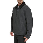 Dockers Men's Wool Blend Zip Up Jacket with Quilted, Charcoal (Without Bib)