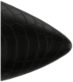 LifeStride womens Stratford-wc Knee High Boot, Black Croco, 8.5 Wide US