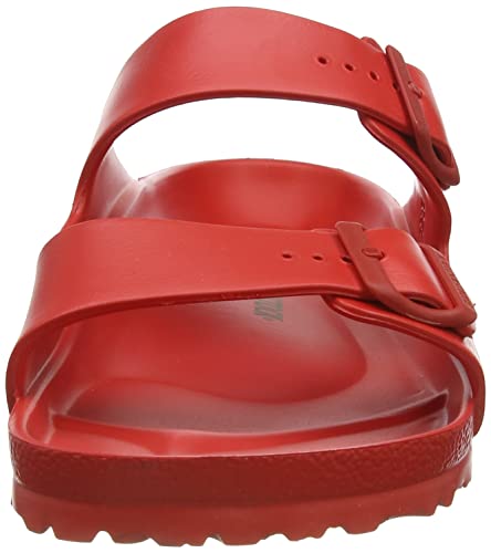 Birkenstock Unisex Arizona Essentials Slide-On Sandal, Active Red, 11-11.5 Women/9-9.5 Men, 42EU