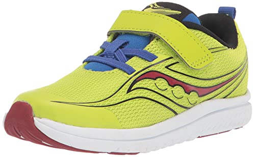 Saucony Kinvara 13 JR Running Shoe, Acid/Lime, 5 Wide US Unisex Little_Kid