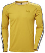 Helly-Hansen Mens LIFA Active Stripe Baselayer Crew, 340 Straw, XX-Large