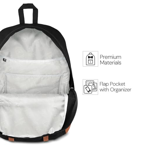 JanSport Cortlandt Laptop Backpack, Russet Red, 15” Laptop Sleeve-Synthetic Leather Shoulder Computer Bag with Large Compartment, Padded Straps- Rucksack for Men, Women