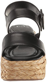 Marc Fisher LTD Women's PATRYCE Espadrille Wedge Sandal, Black 001, 7