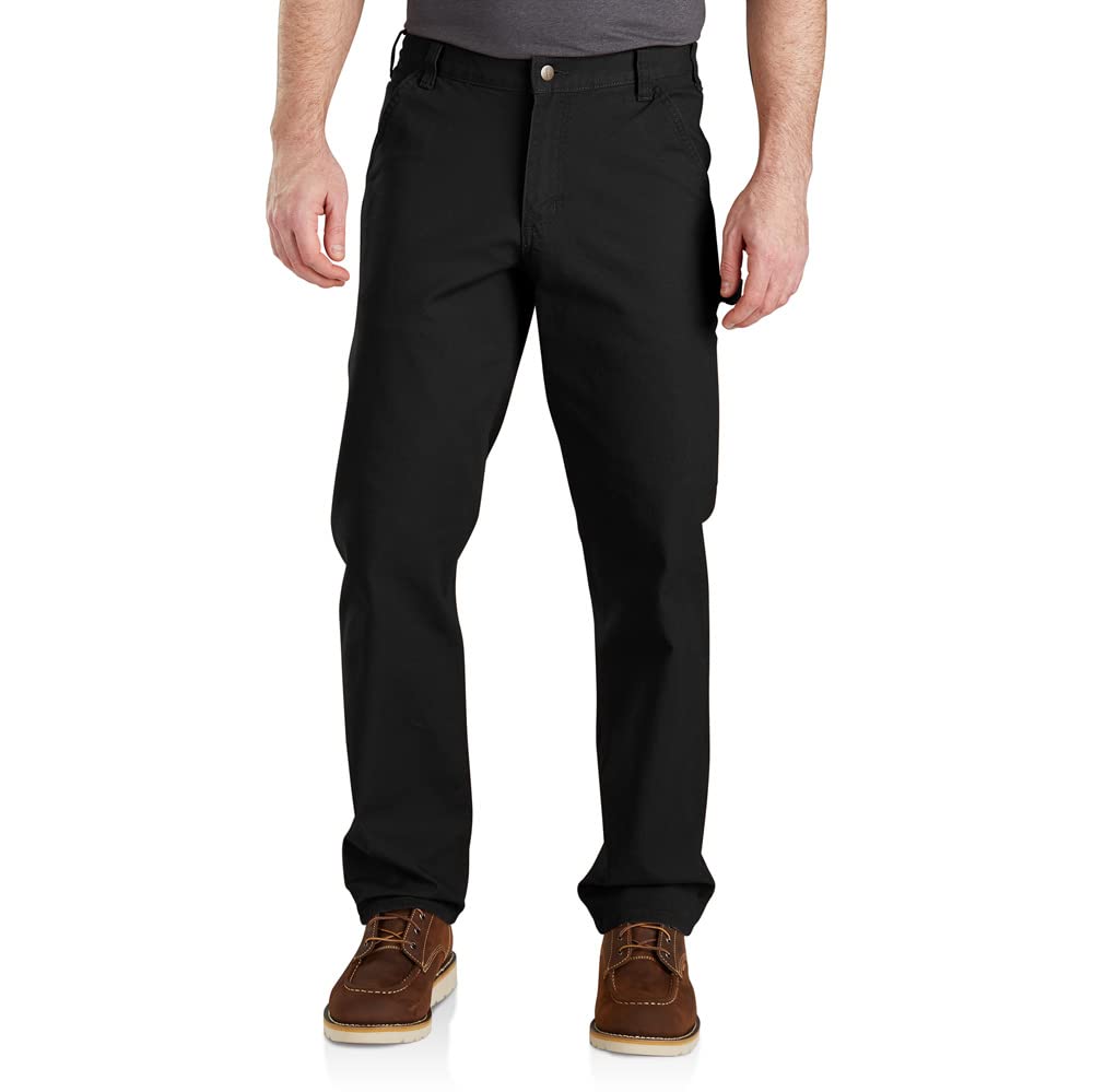 Carhartt Men's Rugged Flex Relaxed Fit Duck Utility Work Pant, Black, 38 x 34