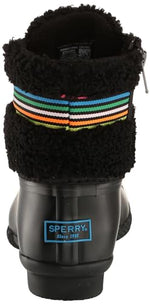 Sperry Women's Saltwater Sherpa Rain Boot, Rainbow Black, 11