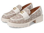 Coach Leah Jacquard Loafer Stone/Chalk 9 B (M)