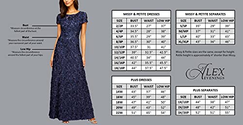 Alex Evenings Women's Long Cowl Neck Mother of The Bride Dress, Wedding Guest Gown Size, Navy Plus, 14 Plus