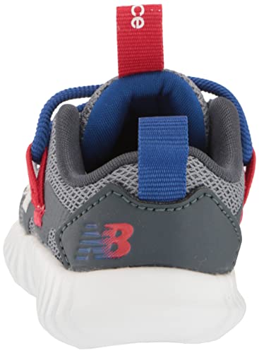 New Balance Kid's Playgruv V1 Bungee Sneaker, Gunmetal/Orca/Team Red, 12.5 Little Kid