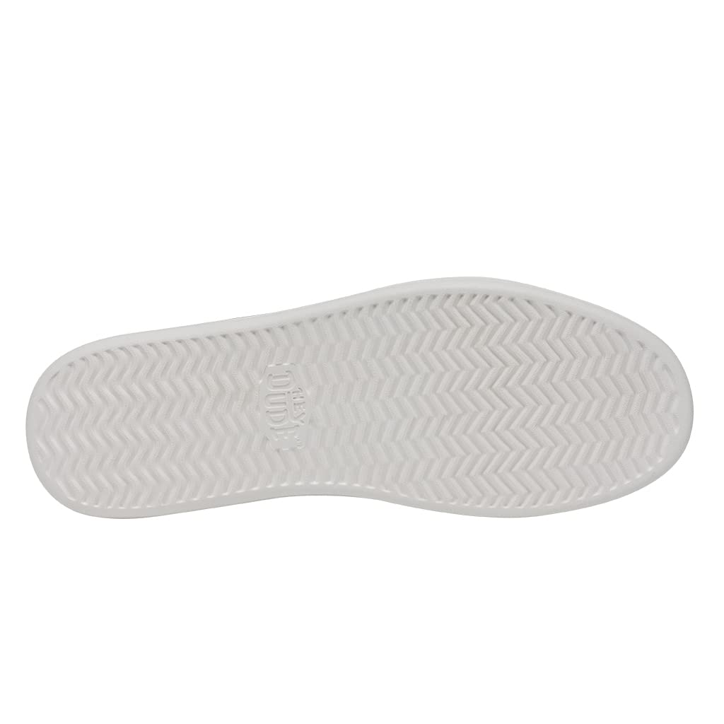 Hey Dude Conway Craft Linen Red/White/Blue Men's 7 & Women's 9 | Unisex Sneakers | Unisex Slip On Shoes | Comfortable & Light-Weight