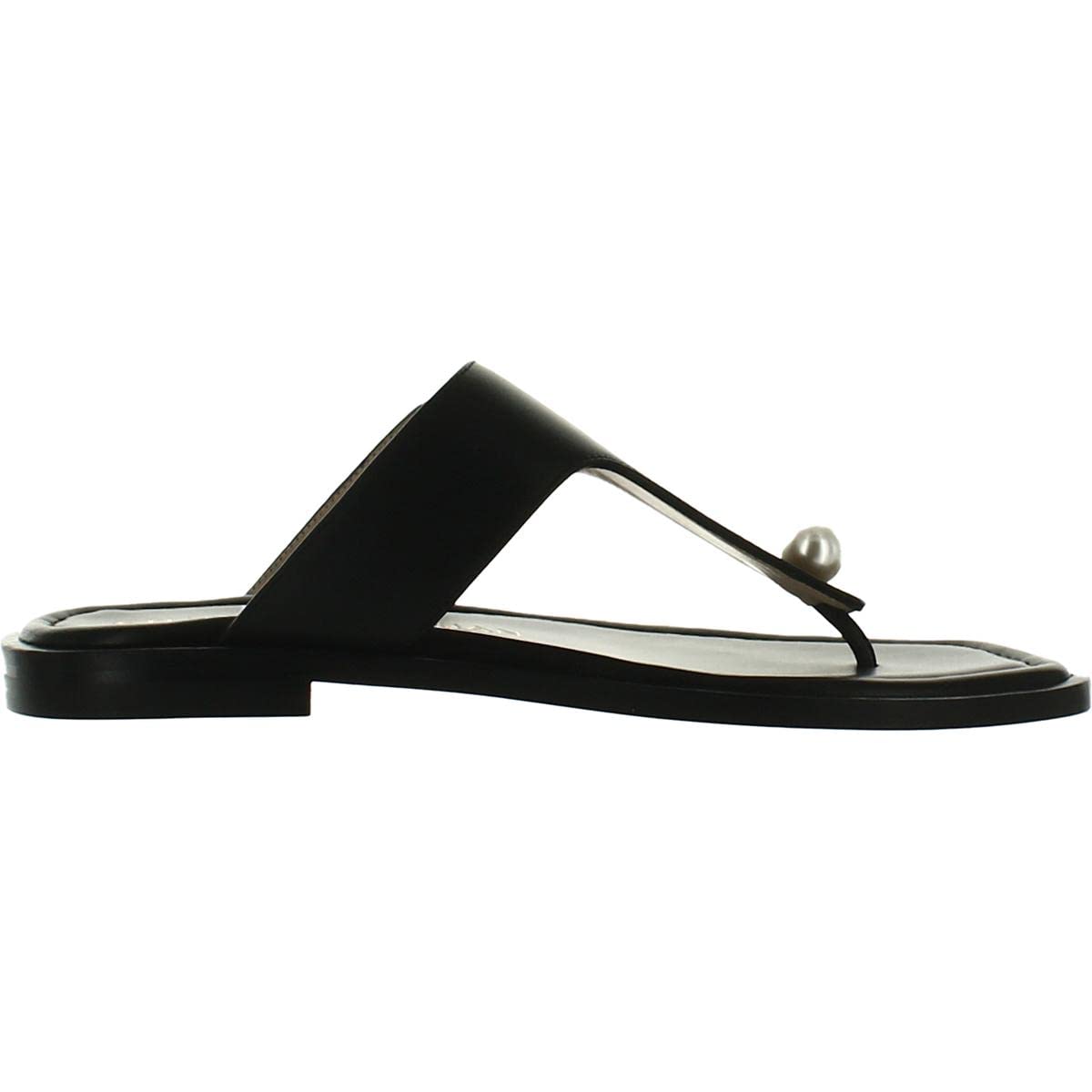 Stuart Weitzman Goldie Flat Sandal Black 9.5 M