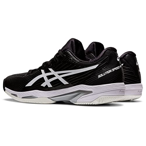 ASICS Women's Solution Speed FlyteFoam 2 Tennis Shoes, 10.5, Black/White