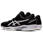 ASICS Women's Solution Speed FlyteFoam 2 Tennis Shoes, 10.5, Black/White