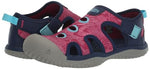 KEEN Stingray Closed Toe Water Sandals, Blue Depths/Festival Fuchsia, 3 US Unisex Big Kid