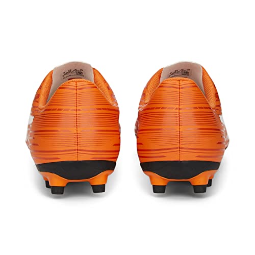 PUMA Mens Rapido III Firm, Artificial Ground Soccer Cleats , Dragon Fire-PUMA Mens White-Chili Powder-PUMA Mens Black, 11.5