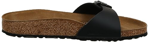 Birkenstock Women's Madrid Birko-Flor Sandal, Black Patent, 39 N EU/8-8.5 2A(N) US