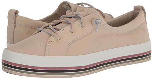 Sperry Women's Crest Vibe Platform Sneaker, Cream Stripe, 11