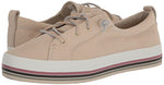 Sperry Women's Crest Vibe Platform Sneaker, Cream Stripe, 11
