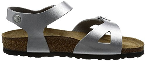 Birkenstock Rio Silver Birko-flor Girls / Womens Sandals (33.0 N)