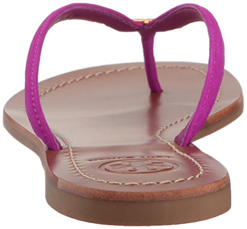 Tory Burch Terra Thong Flip Flops Leather Thong Sandals (7, Violet Glow)