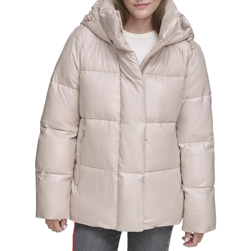 Levi's Women's Selma Hooded Puffer Jacket, Champagne, Small