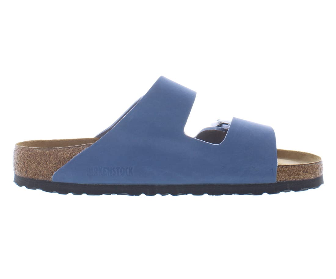 Birkenstock Unisex Arizona Sandal Soft Footbed Dusty Blue Oiled Leather 44 R EU